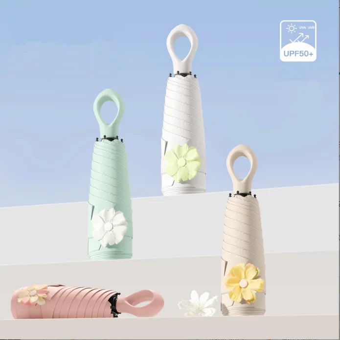 Modern Style 5-Fold Flower Umbrella Manual Compact Design