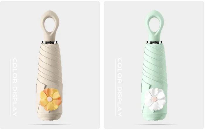 Modern Style 5-Fold Flower Umbrella Manual Compact Design