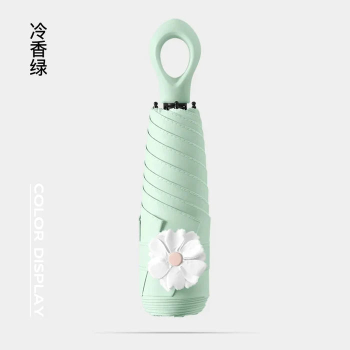 Modern Style 5-Fold Flower Umbrella Manual Compact Design