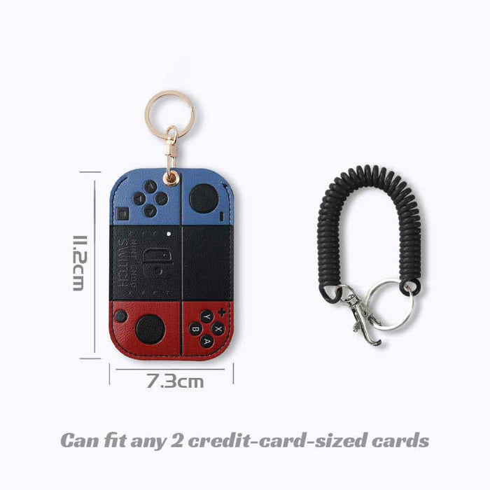 Nintendo Switch Badge Holder: Level Up Your Style: black, blue Nintendo Switch-style game controller, cartoon game-controller