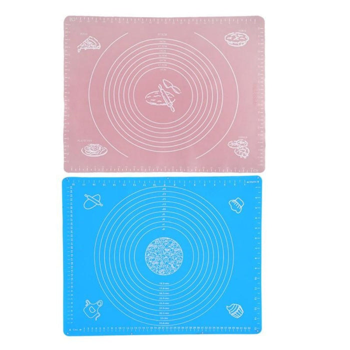 Non-Stick Baking Tools Set with Scale, 4 Piece Silicone Mat: pink, white silicone baking mat, minimal style