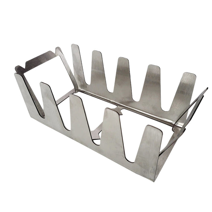 Non-Stick Grilling Rack for BBQ Meat: silver, gray metal rack/stand, minimal style