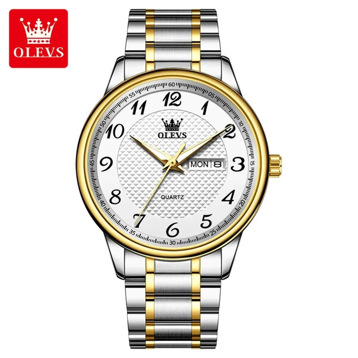 OLEVS 5667 Luxury Men's Stainless Steel Watch