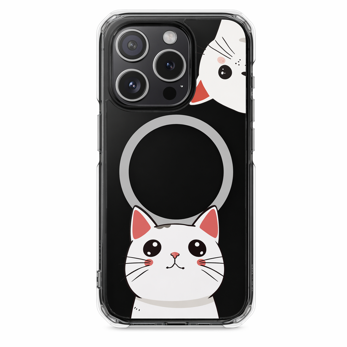 Oneticase Magnetic Case for iPhone with Cute Cat Close-Up Design Default
