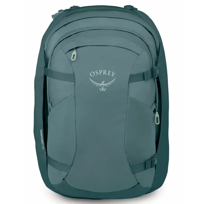 Osprey Farpoint 55L Travel Pack with Detachable Fairview 15L Day Pack - Cascade Blue/Torrent Blue