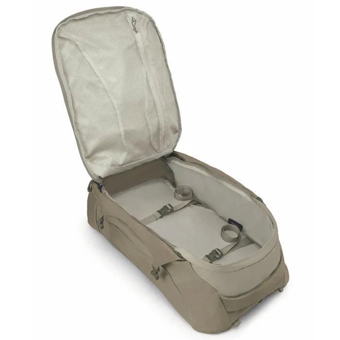 Osprey Farpoint 55L Travel Pack with Detachable Fairview 15L Day Pack - Sawdust Tan
