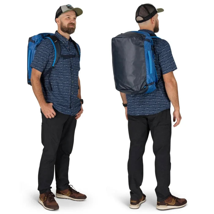 Osprey Transporter 30L Duffel Bag with Backpack Straps - Blue Flame
