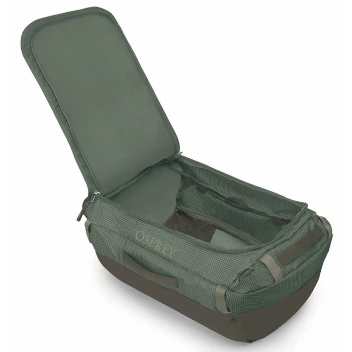 Osprey Transporter 65L Duffel Bag with Backpack Straps - Pine Leaf