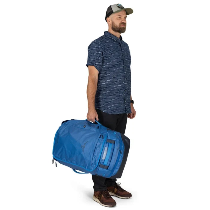 Osprey Transporter Squffel 70L Duffel Bag with Backpack Straps - Blue Flame