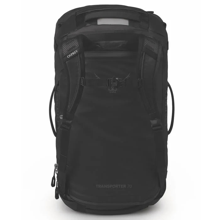 Osprey Transporter Squffel 70L Duffel Bag with Backpack Straps - Raven Black
