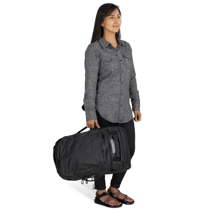 Osprey Transporter Squffel 70L Duffel Bag with Backpack Straps - Raven Black