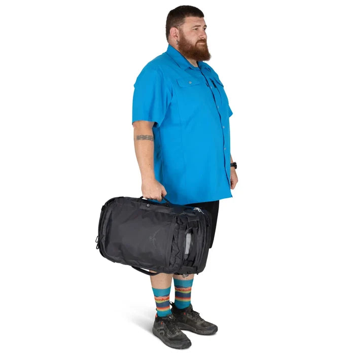 Osprey Transporter Squffel 70L Duffel Bag with Backpack Straps - Raven Black