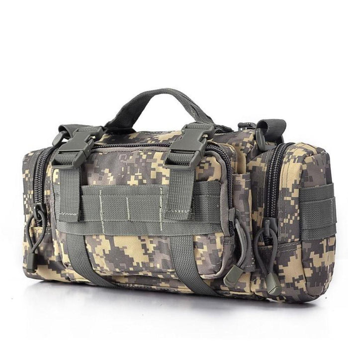 Outdoor Sports Bag with Military Design: olive green, tan tactical shoulder/hand bag, tactical military style