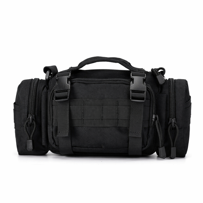 Outdoor Sports Bag with Military Design Black