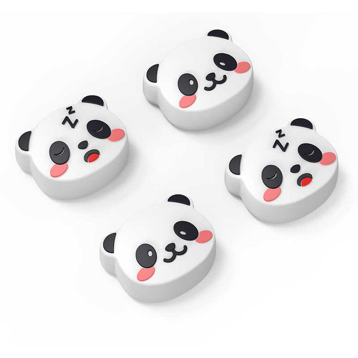 Panda Switch Thumb Grips for Switch: white, black panda, kawaii cartoon style