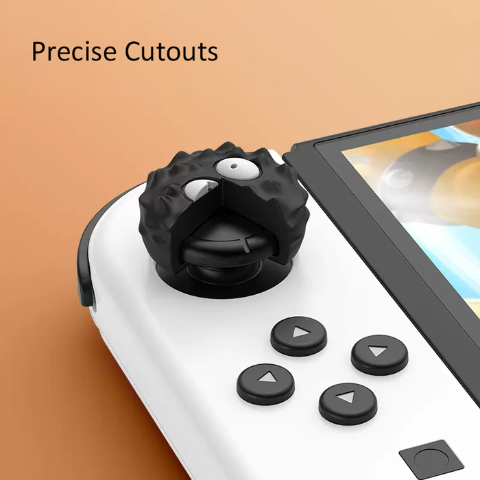 Panda Switch Thumb Grips for Switch: white, black panda, kawaii cartoon style