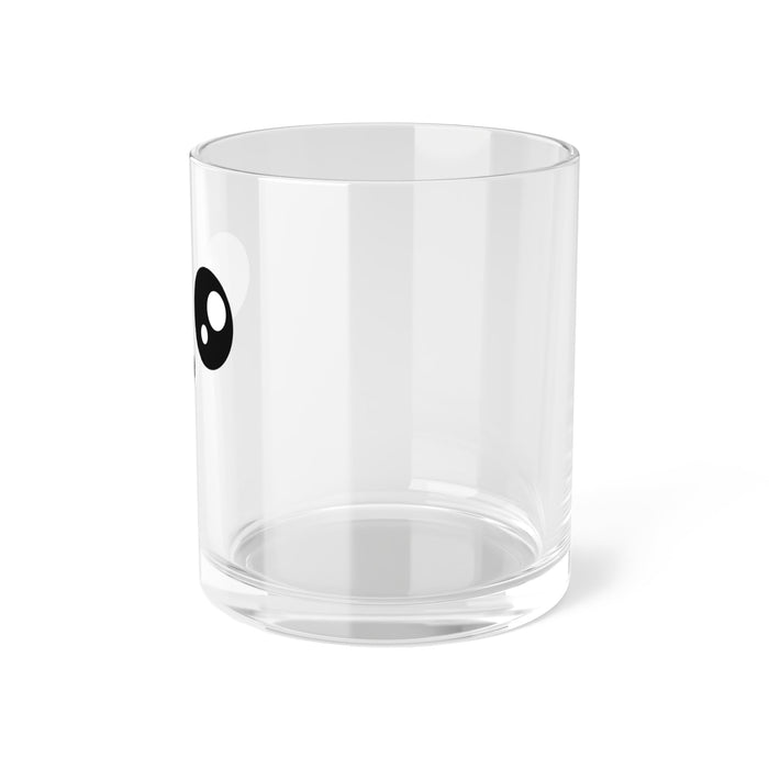 Peekaboo Set of Two Mugs: clear, orange kawaii face, kawaii cartoon style