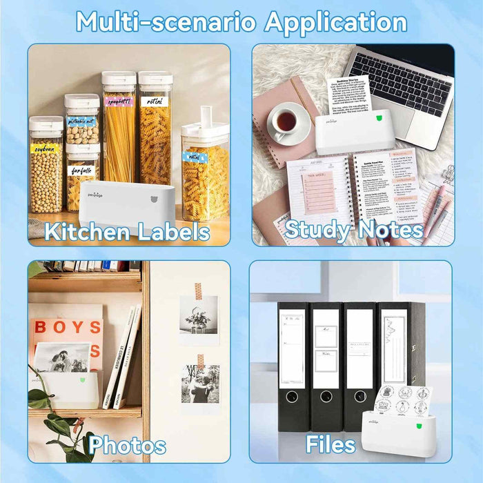 Multi-Scenario Uses for the PeriPage A9 Series - Create Kitchen Labels, Study Notes, and Print Photos On the Go