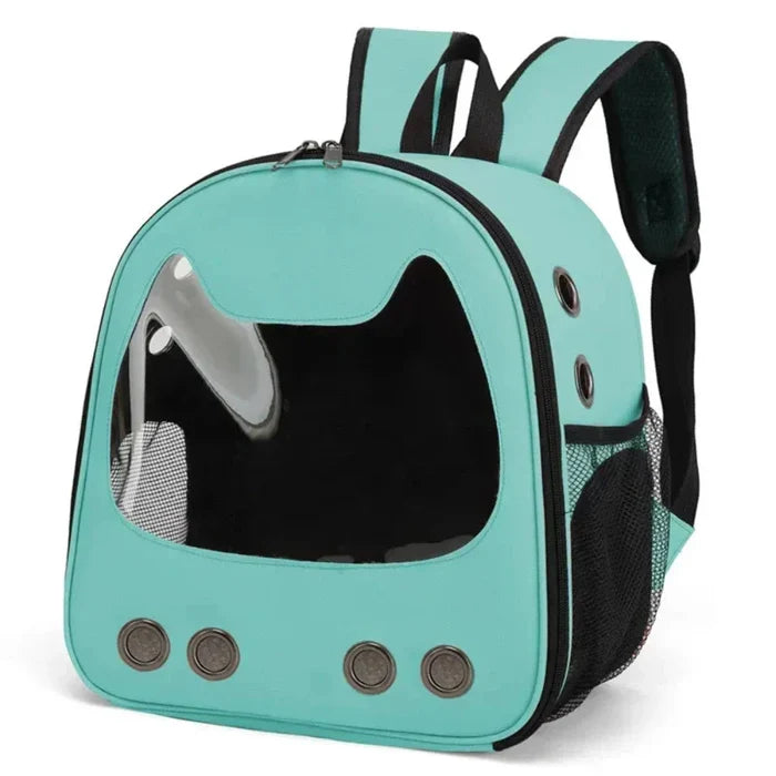 Pet Carrier Backpack with Feline Design for Small Sized Cats: pink, black cat, cute cartoon-inspired style
