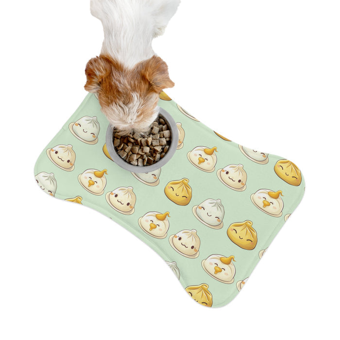 Pet Feeding Mats for Dumplings, Available in 3 Sizes: mint green, white dog, cute cartoon style