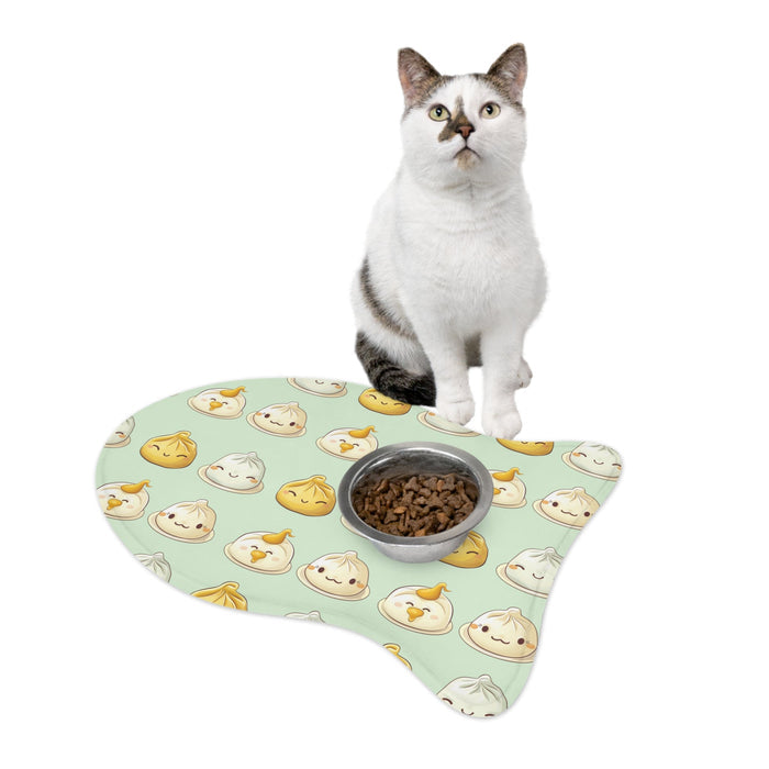 Pet Feeding Mats for Dumplings, Available in 3 Sizes: mint green, white dog, cute cartoon style