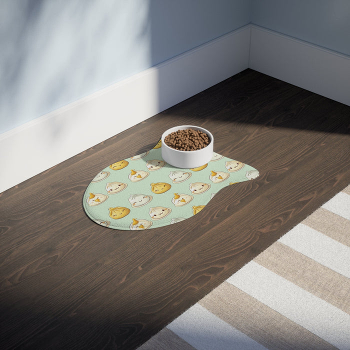 Pet Feeding Mats for Dumplings, Available in 3 Sizes: mint green, white dog, cute cartoon style