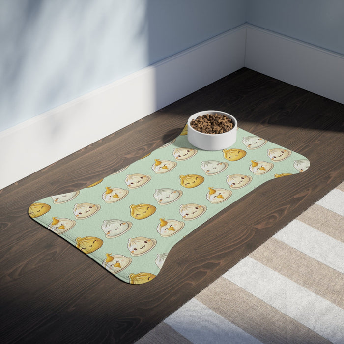 Pet Feeding Mats for Dumplings, Available in 3 Sizes: mint green, white dog, cute cartoon style