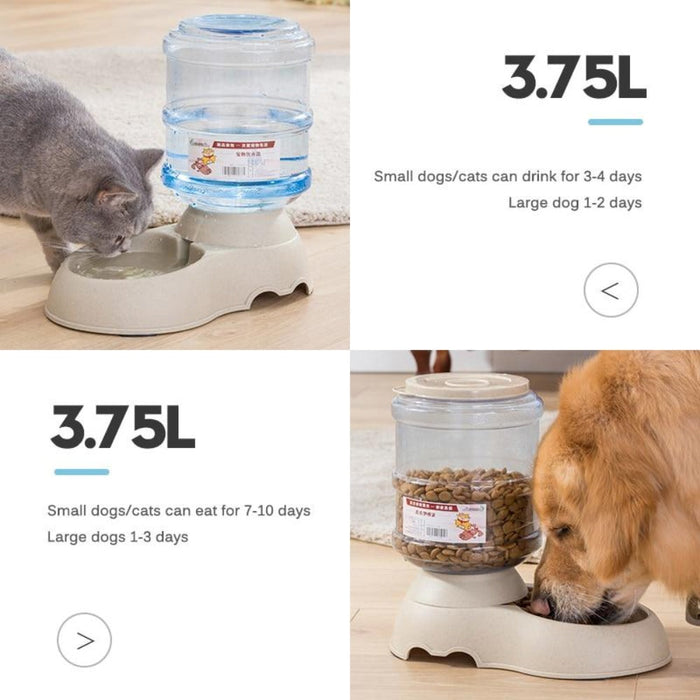 Pet Food Dispenser with 3.75L Capacity and Automated Dispensing: white, transparent pet food dispenser, functional style
