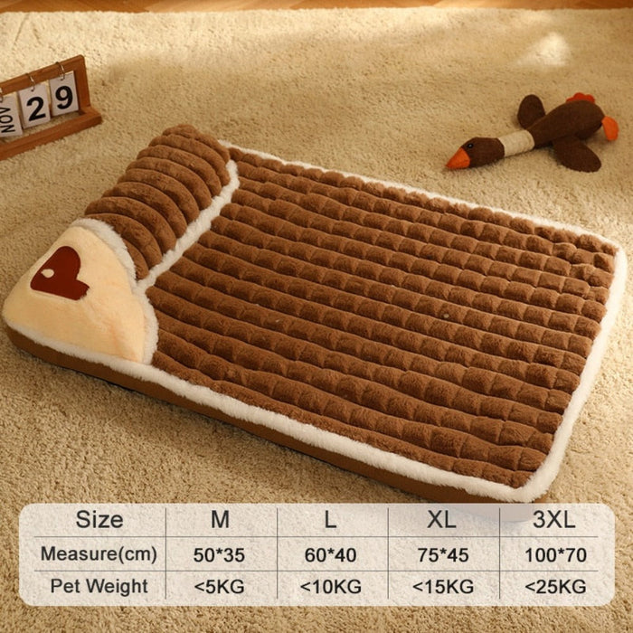 Pet Pillow Bed Combo: light green, white dog, cozy style