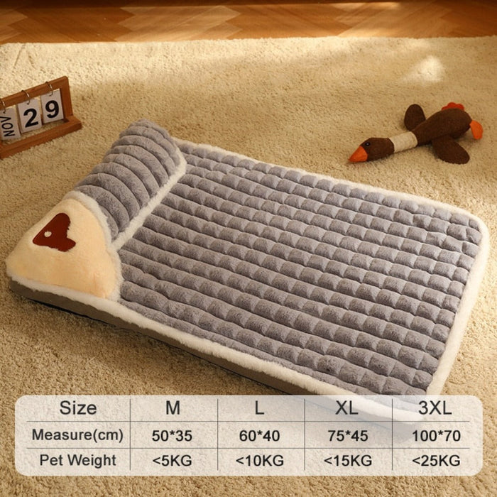 Pet Pillow Bed Combo: light green, white dog, cozy style