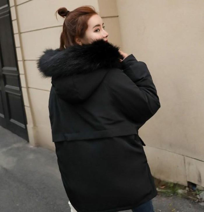 Pink Hooded Short Winter Jacket for Women: light pink, gray hooded winter jacket, casual winter outerwear style