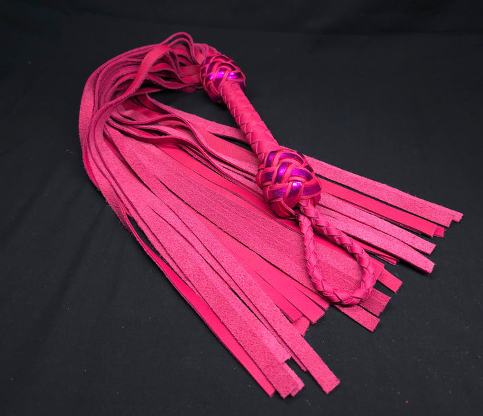 Pink Leather Flogger - Made to Order