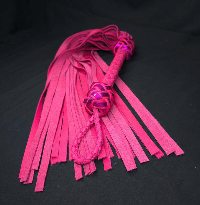 Pink Leather Flogger - Made to Order