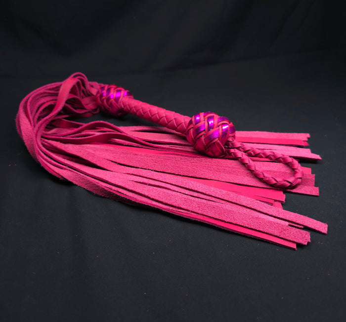 Pink Leather Flogger - Made to Order