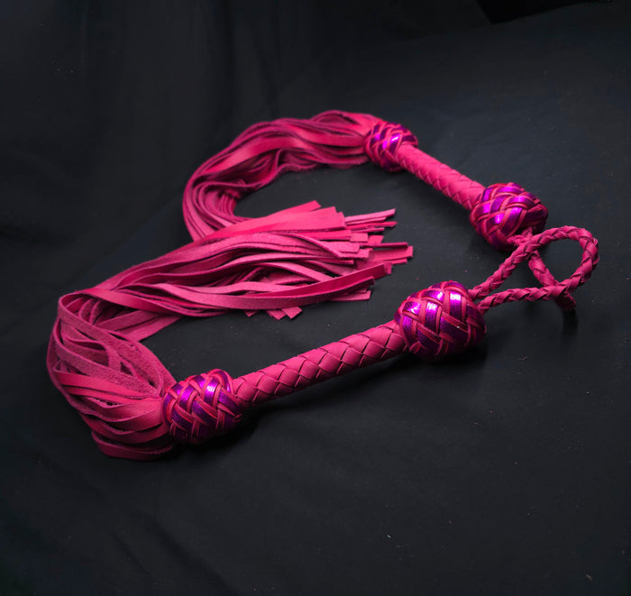 Pink Leather Flogger - Made to Order