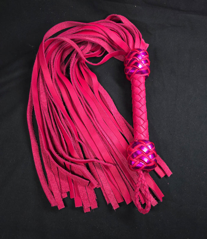 Pink Leather Flogger - Made to Order