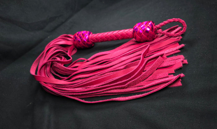 Pink Leather Flogger - Made to Order