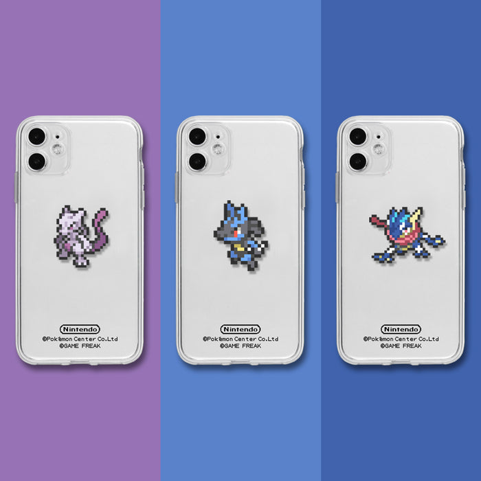 Pixel Art Phone Case with Lanyard: clear, green pixelated green character, pixel art, cartoon style