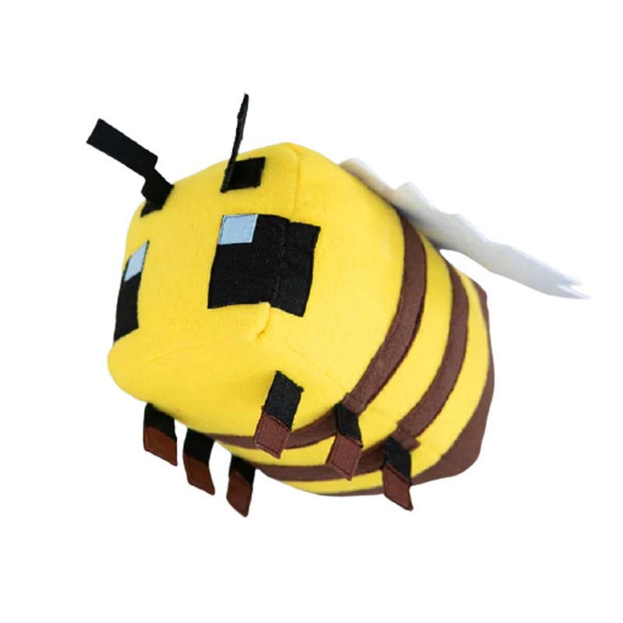 Pixel Bee Plush Toy: The Buzz-Worthy Companion: yellow, dark brown bee, cartoon style