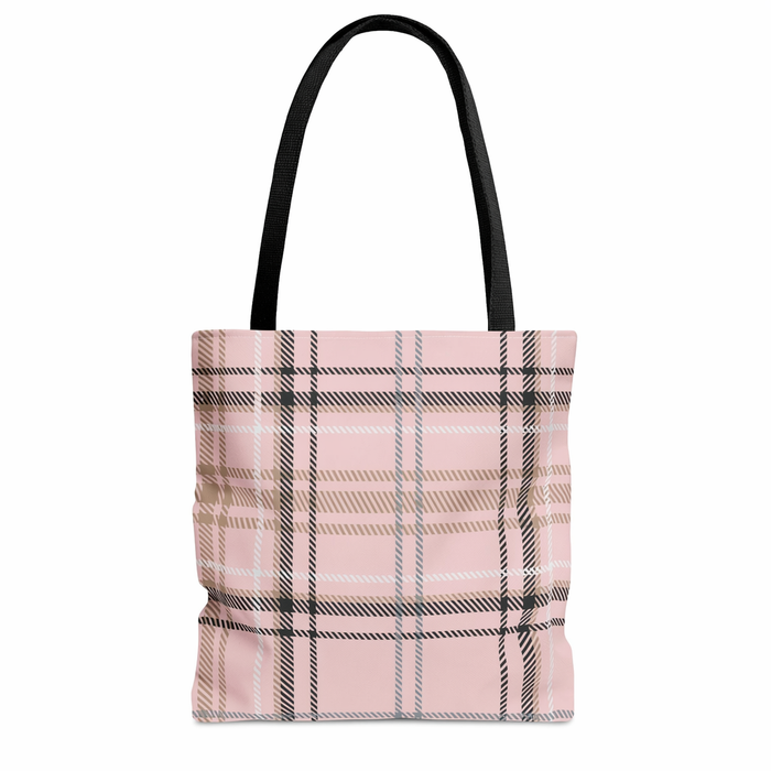 Plaid Pink Tote Bag Default