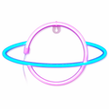 Planet Neon Sign: Celestial Wall Decor C