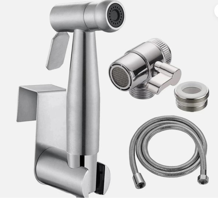 Portable Bidet Sprayer Kit Toilet Handheld Shower 3 Way Diverter TapHose Set-220