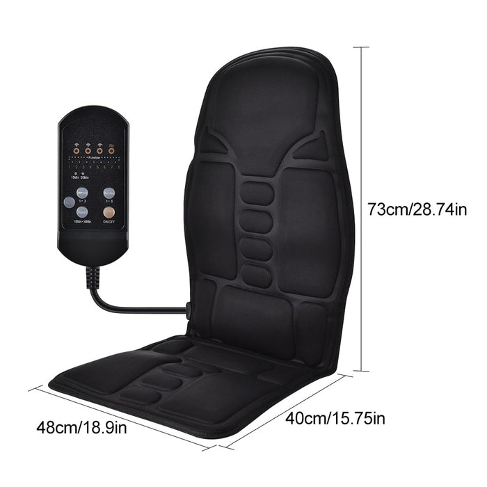 Portable Heat Therapy Massage Cushion, Enjoy the Benefits of Vibrating and Soothing Heat Anywhere: black, orange massage chai