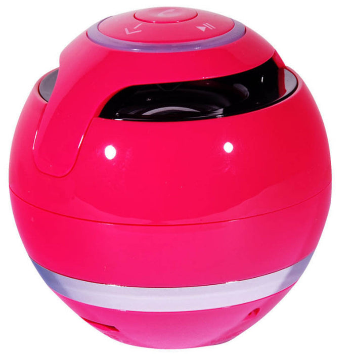 Portable Mini Wireless Speaker with Powerful Bass: white, purple electronic device, minimal futuristic style