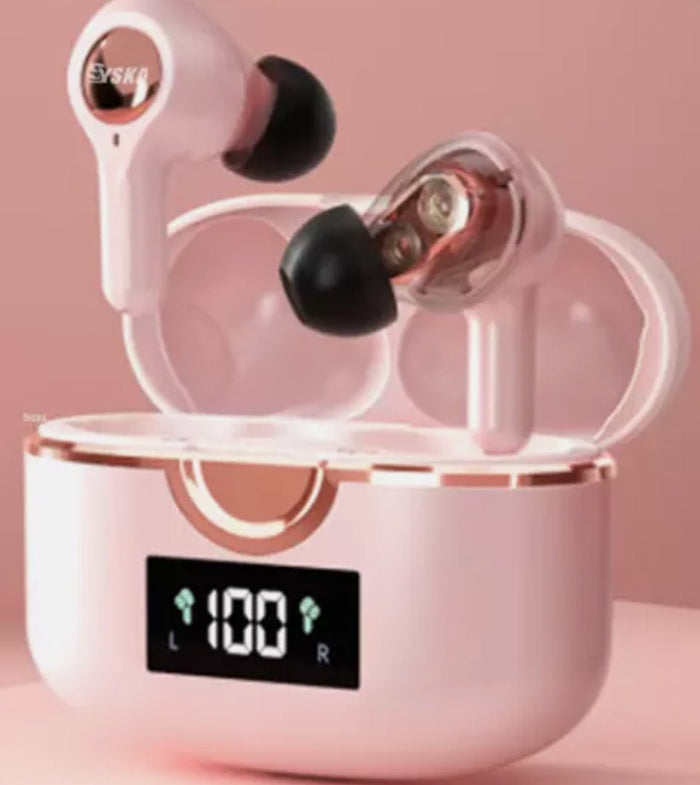 Powerful Bass Touch Bluetooth 5.0 T22PRO Earbuds with a Ninja Dragon Twist: white, black wireless earbuds with charging case