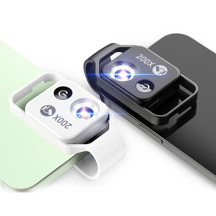Powerful Zoom Lens for Mobile Phones: Unleash the Dragon's Digital Capabilities: black, white clip-on phone microscope lens