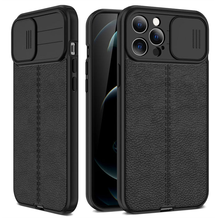 Protective Leather Case with Camera Guard for iPhone: Ensuring Your Device's Safety: light blue smartphone case, minimal styl