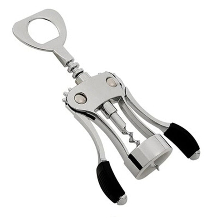 Quality Lever Corkscrews, Top-notch Wine Opener for Your Kitchen: silver, black winged corkscrew bottle opener, functional mo