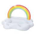 Rainbow Inflatable Floating Bar, Perfect for Food and Drinks: white, red rainbow, playful colorful style