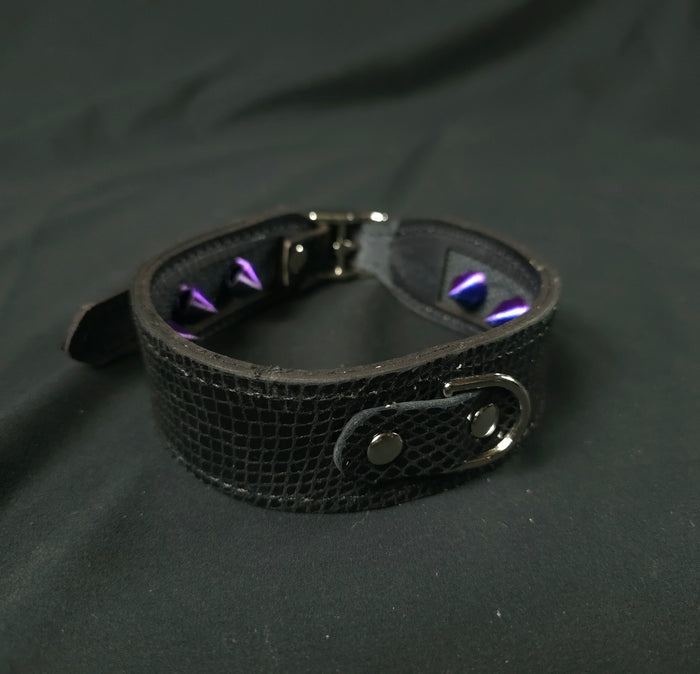 Rainbow Snake Spiked Collar